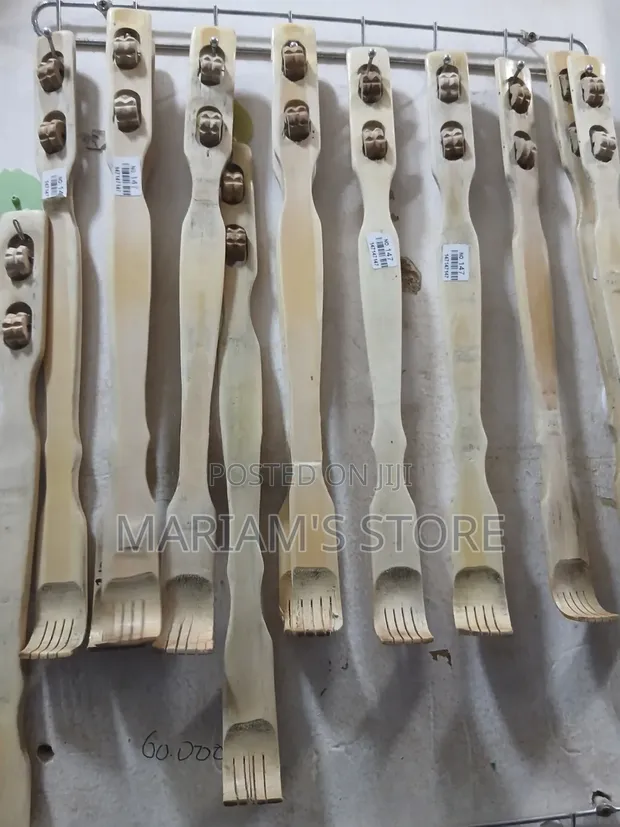 Bamboo Back Scratchers with Roller Massagers - 1