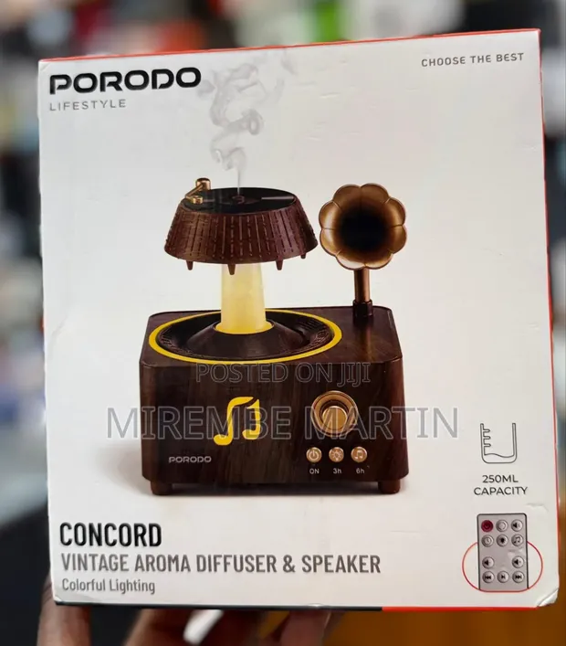 Porodo Lifestyle Concord Vintage Aroma Diffuser Speaker - 1