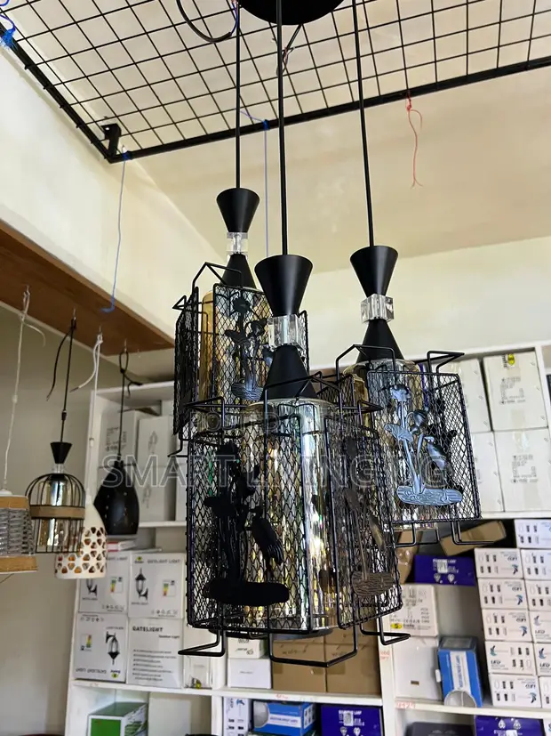 3-Piece Black Kitchen Pendant Lights - 1