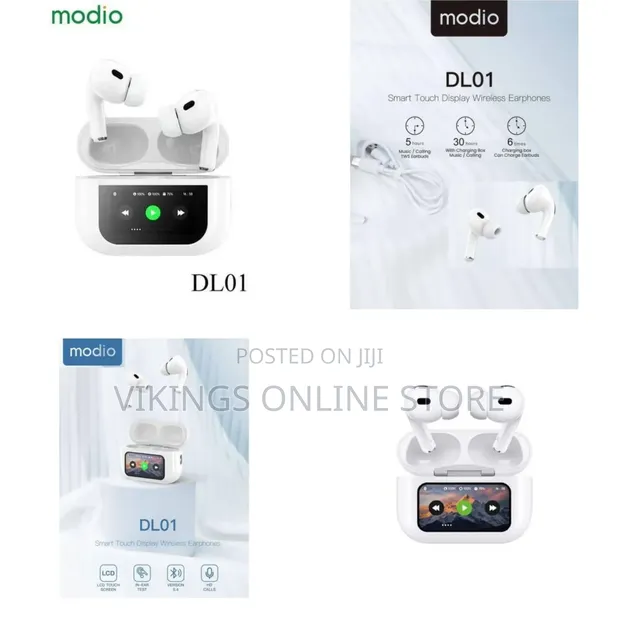 Modio DL01 True Wireless Earphones with Smart Touch Display - 1