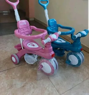 3-in-1 Kids Tricycle with Parent Push Handle