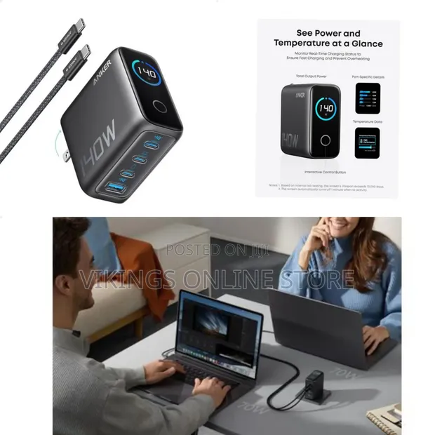 Anker 140W MAX USB-C 4-Port Laptop Charger - 1