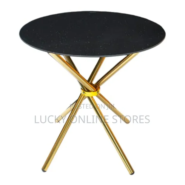 Hamish Black Marble Top Side Table - 1