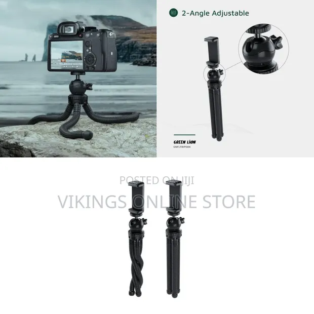 Flexible Tripod with Foam Grips - Universal Phone Holder - 1