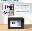 Digital Cash Safe Box with PIN Code & Keys, 6.6L Steel - 1