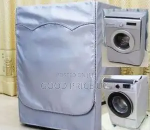 Silver Zippered Washing Machine Cover