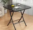 Square Tempered Glass Folding Table - 2