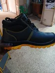 Brand New Black Safety Shoes with Yellow Outsole - 1