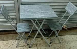 Foldable 3-Piece Table Set (1 Table, 2 Chairs)