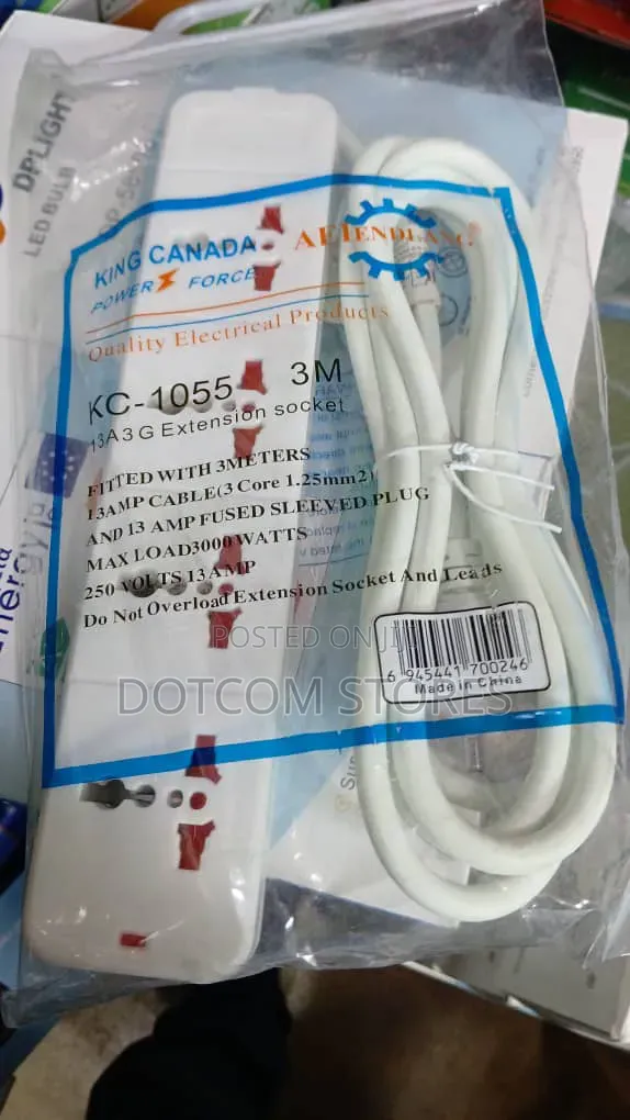 King Canada KC-1055 3M 13A 3G Extension Socket - 1