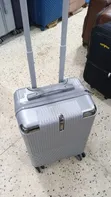Small Silver Hardside Spinner Suitcase - 2
