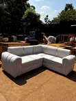 L-Shaped Sofa Set in Cream - 1