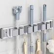 Space-Aluminum Wall-Mounted Mop and Broom Holder - 1