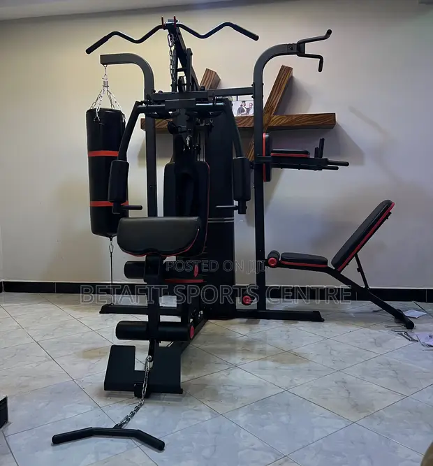Comprehensive 3-Station Multi-Gym Machine - 1