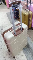 Cream-Colored Hardshell Trolley Suitcase (Medium) - 1