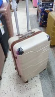 Cream-Colored Hardshell Trolley Suitcase (Medium) - 2