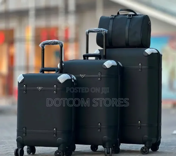 4-Piece Vintage-Inspired Luxury Travel Luggage Set - 1