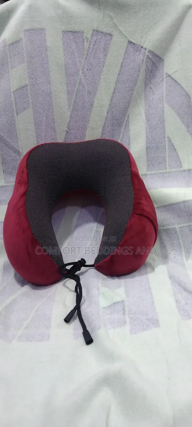 Travel Neck Pillow - Maroon - 1
