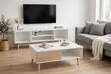 Modern Living Room Set: White TV Stand + Coffee Table - 2