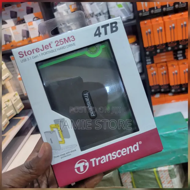 4TB Transcend StoreJet 25H3 External Hard Drive - 1