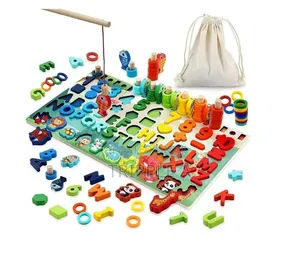 7-in-1 Kids Montessori Puzzle Blocks Board