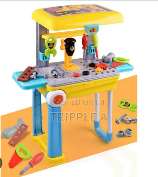 Plastic Little Engineer Pretend Play Tool Kit with Trolley - 1