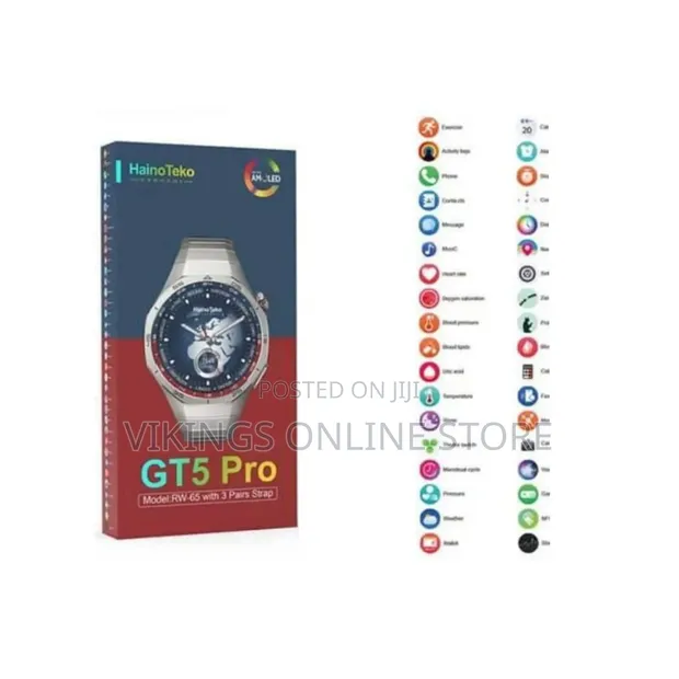 HeinoTeko RW-65 GT5 Pro AMOLED Smart Watch with 3 Straps - 1