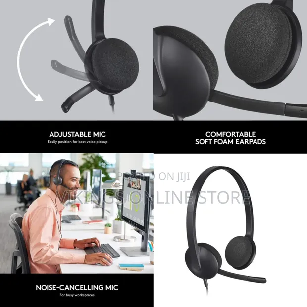 Logitech H340 Stereo USB Computer Headset - 1