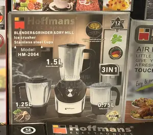 Hoffmans 3-in-1 1.5L Stainless Steel Blender with Meat Grinder
