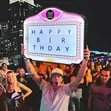 "Happy Birthday" Neon Billboard - Customizable LED Light - 1