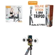 PLOKAMA Auto-A7 Pro AI 360° Rotating Tripod Selfie Stick with Double Lights - 1