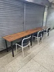 Wooden Foldable Working/Dining/Reading Table Set - 3