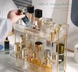 2-Tier Acrylic and Gold Metallic Frame Cosmetics Organizer - 2