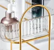 2-Tier Acrylic and Gold Metallic Frame Cosmetics Organizer - 3