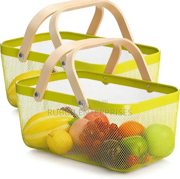 Rectangular Metal Mesh Basket - 1
