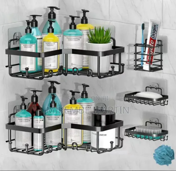 5pc Blue Box Corner Shower Caddy - 1