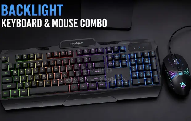 Mechanical Feel Backlit Gaming Keyboard and Mouse Combo - 1