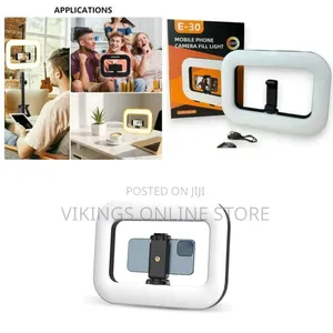 Gadgets Way E30 Square Selfie Ring Light with Phone Holder