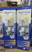 3-Tier Toilet Rack Organizer with Toilet Paper Holder - White - 2