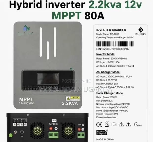 Next Hybrid Inverter 12V 2000W MPPT 80A - 1