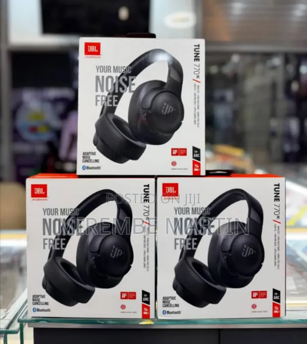 JBL Tune 770NC Wireless Headphones - Black - 1
