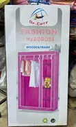 Two Column Wooden Closet - Pink - 1