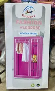 Two Column Wooden Closet - Pink - 2