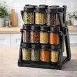 18-Jar Rotating Spice Rack - 360° Revolving Kitchen Organizer - 1