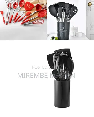 14 Pcs Silicone Cooking Utensils Set - Black