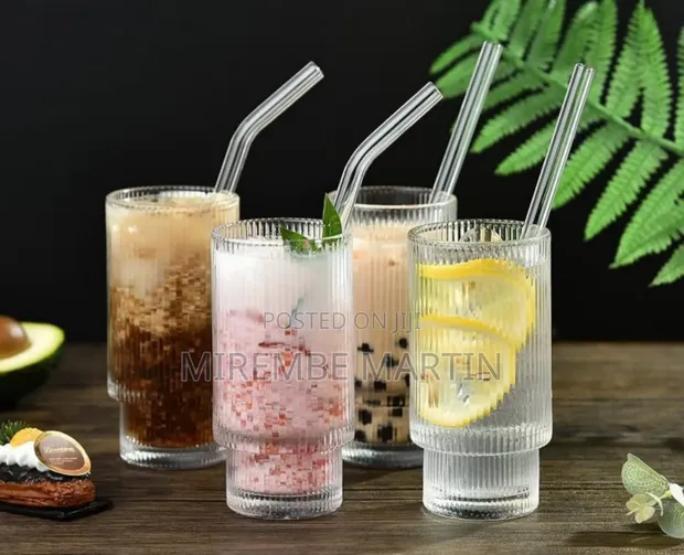 Dozen Ribbed Glasses - 1