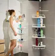 4-Tier Telescopic Bathroom Corner Shower Shelf Organizer - 1