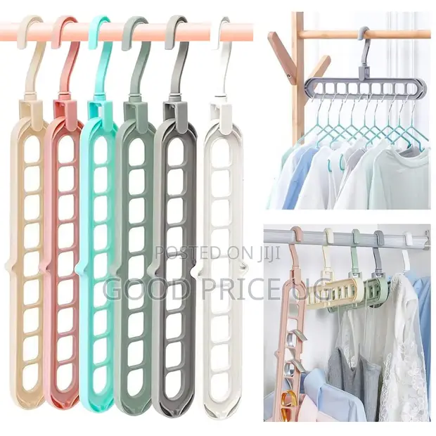 9-Hole Multifunctional Clothes Hangers - 1