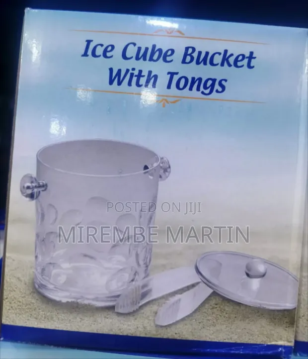 Ice Cube Bucket with Tongs - 1
