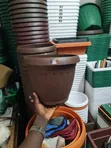 Pebble Round Plastic Flower Pots - 2